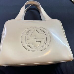 Gucci Cream Leather Tote Bag Project Bag (As Is)